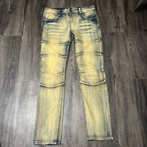 SPARK PREMIUM 38x34 Stretch Flare 2 Toned Denim Jeans